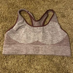 Pink sports bra